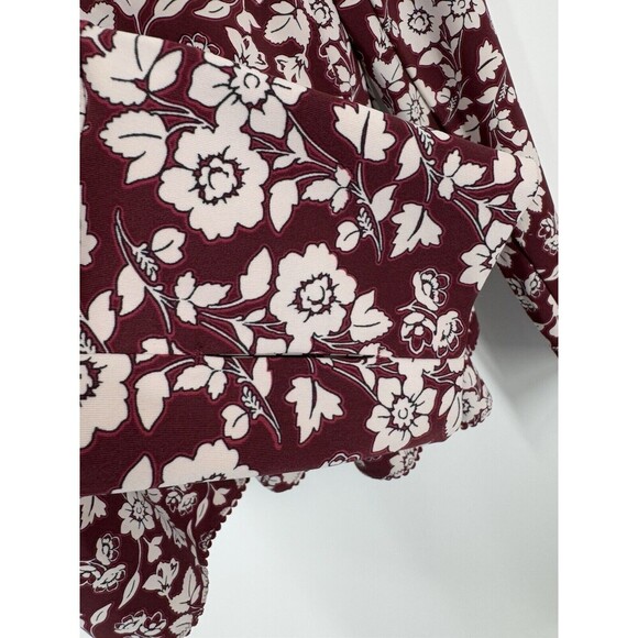 Kate Spade New York Whimsy Floral 1/2 Zip Shirt Top - Picture 8 of 9